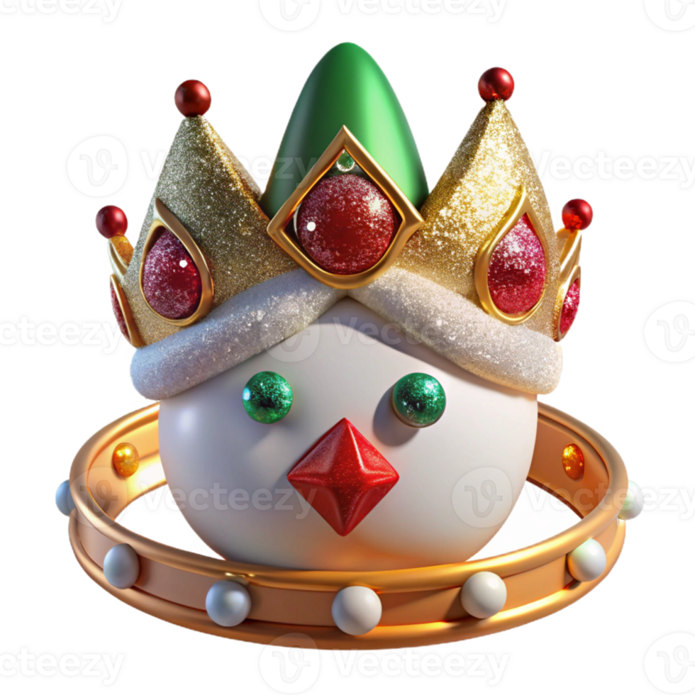 vibrant classic 3D Render Festive Bird King high quality png