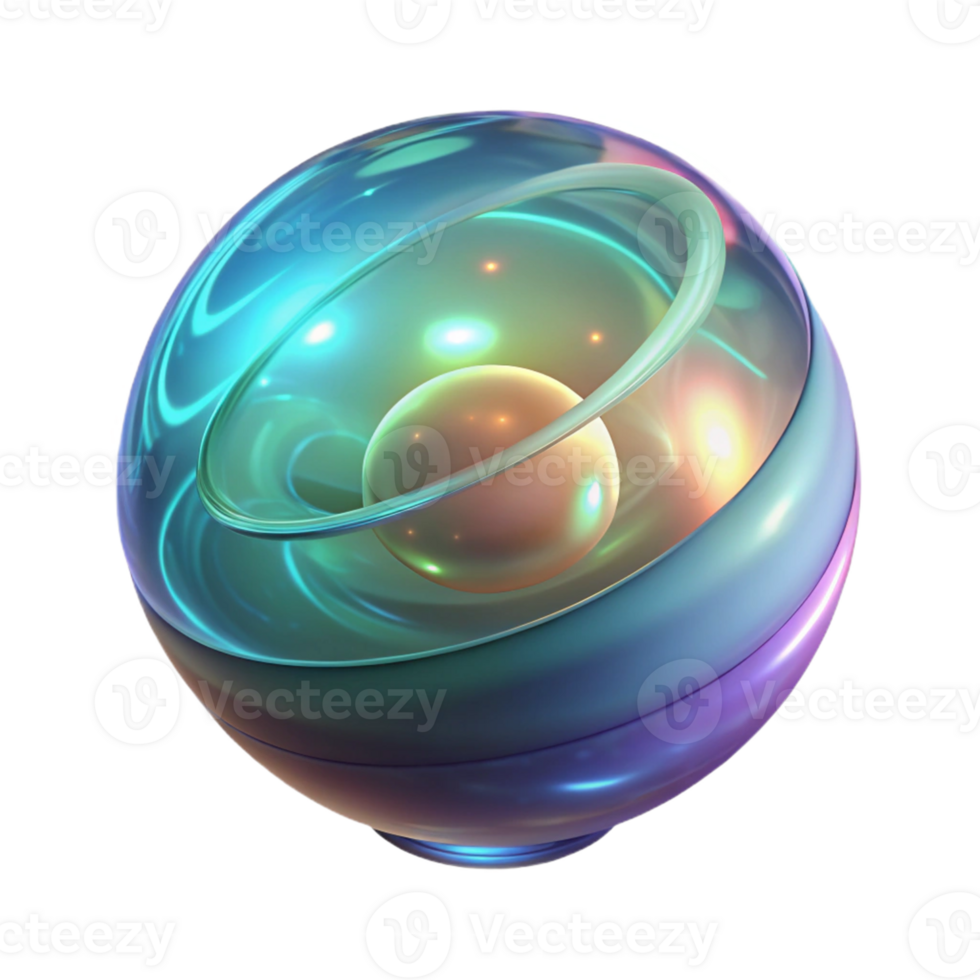 serene abstract Abstract 3D Sphere Illustration authentic png