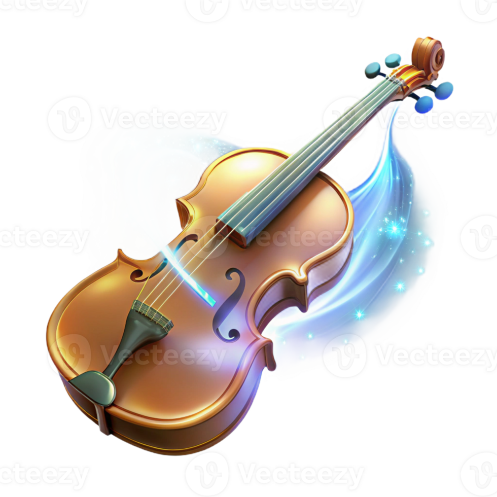 wonderful artistic Magical Violin Illustration high resolution png