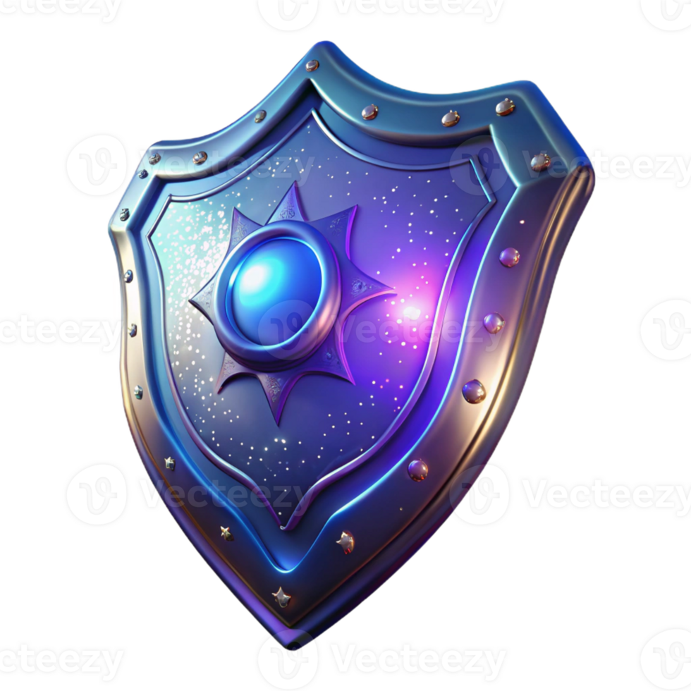 impressive rustic Cosmic Shield 3D Render high quality png
