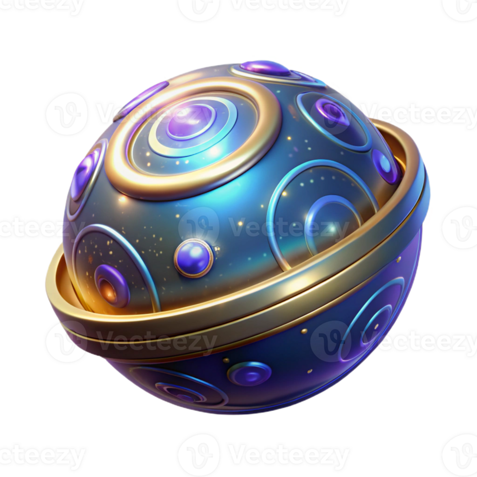 wonderful abstract 3D Render of a Celestial Sphere high resolution png