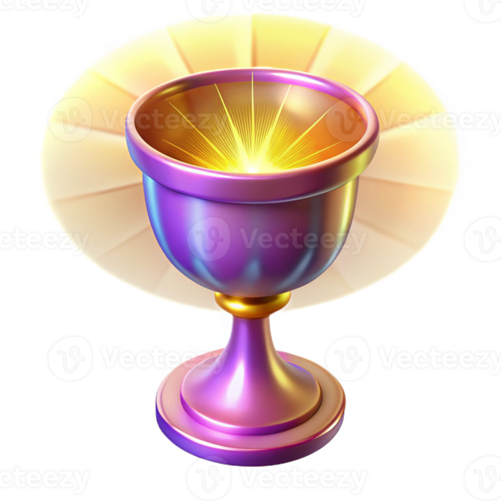 vibrant rustic Glowing Chalice 3D Render authentic png