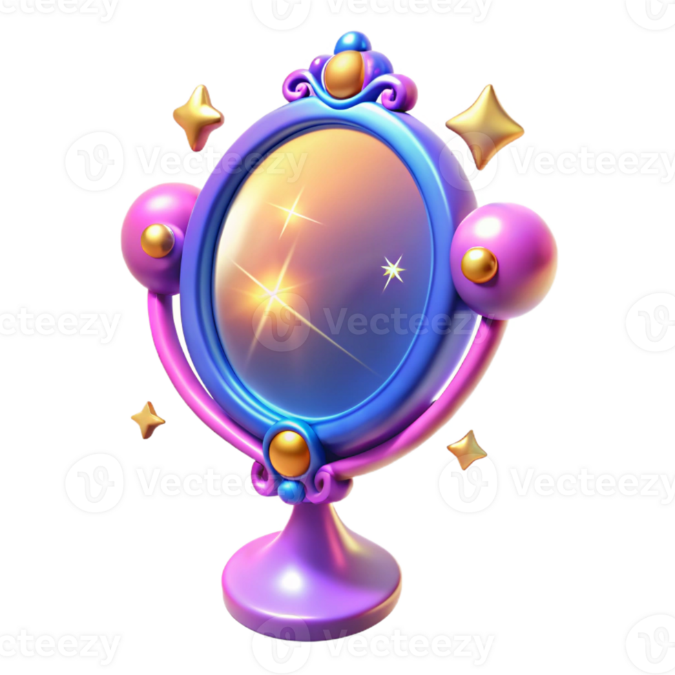 stunning rustic Magical 3D Mirror Illustration authentic png
