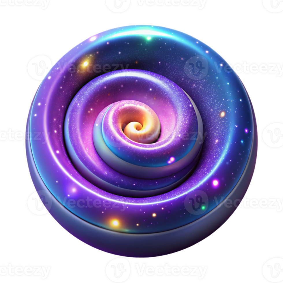 impressive contemporary Cosmic Spiral 3D Abstract Background 4K png