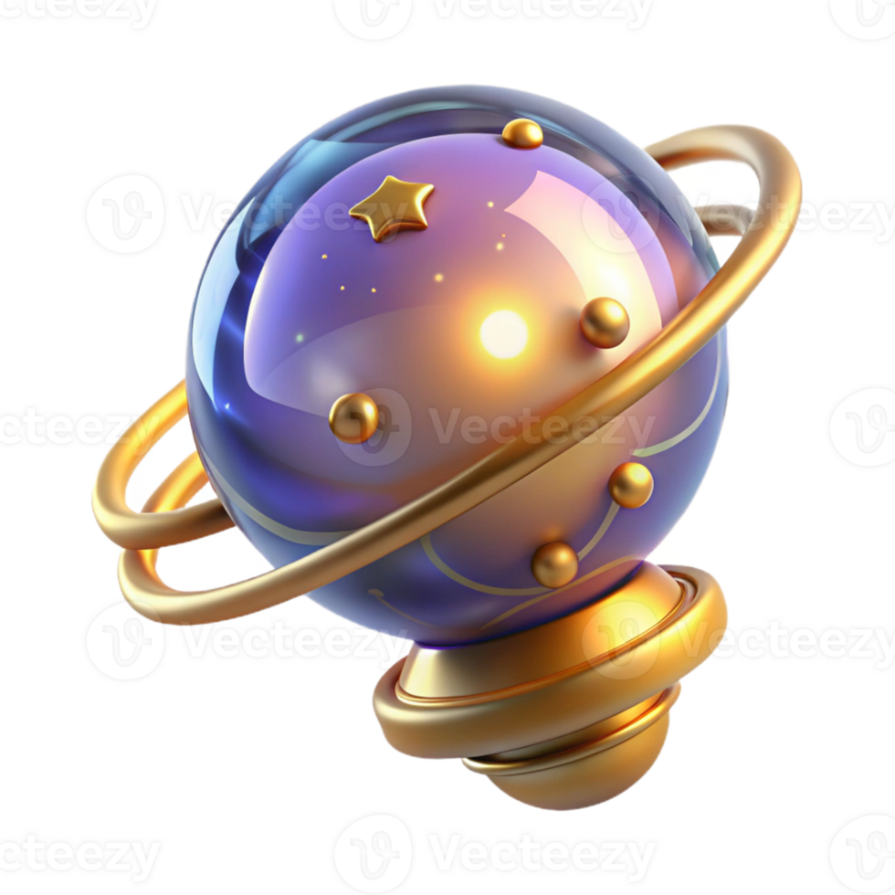 magnificent contemporary 3D Render of Celestial Sphere high quality png