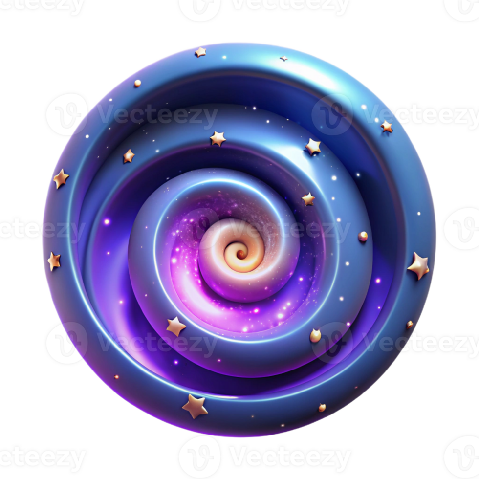 wonderful rustic Cosmic Spiral 3D Render high resolution png