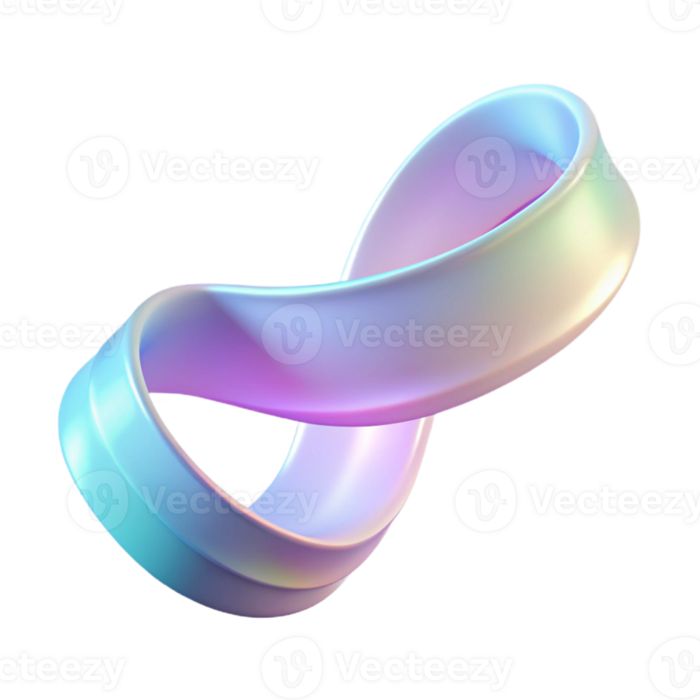 serene abstract Abstract 3D Infinity Loop Design 4K png