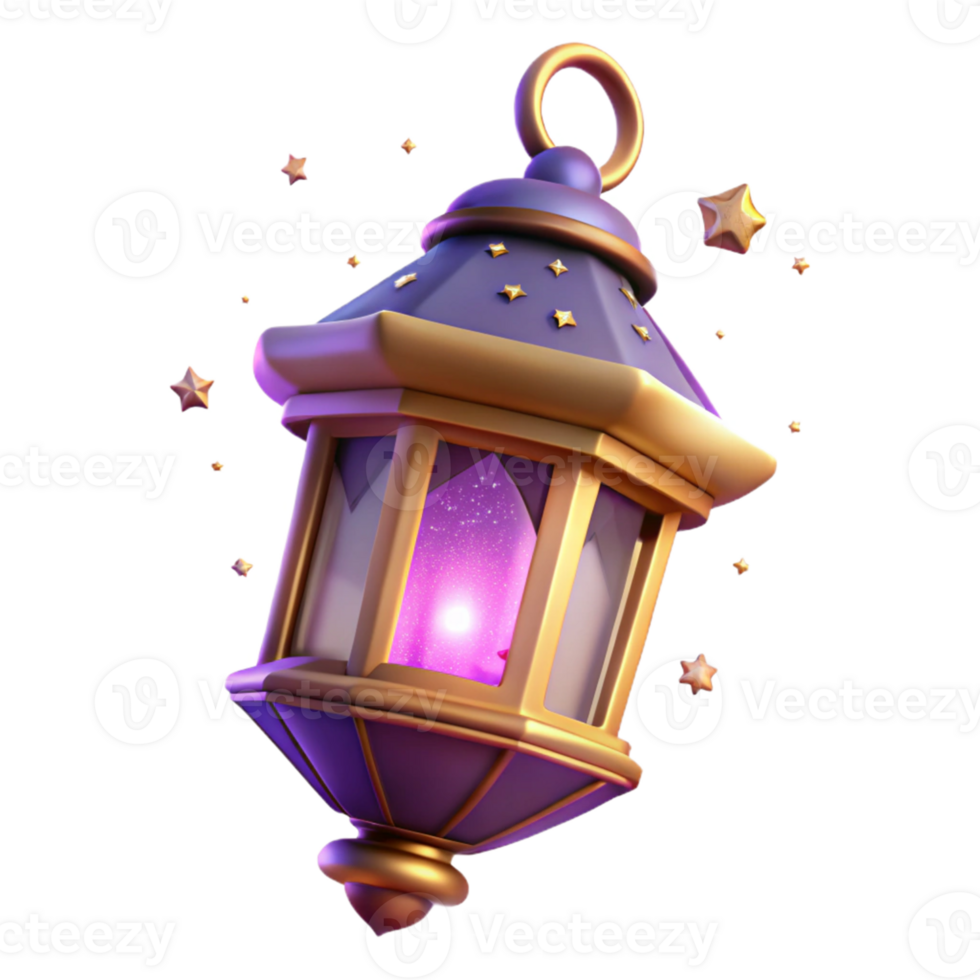 impressive abstract Magical Lantern 3D Render original png