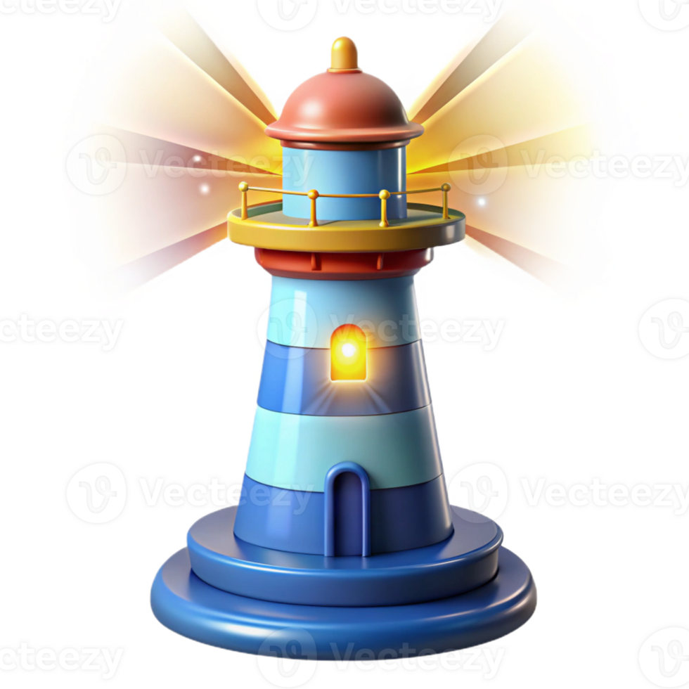 wonderful artistic Lighthouse 3D Illustration professional png