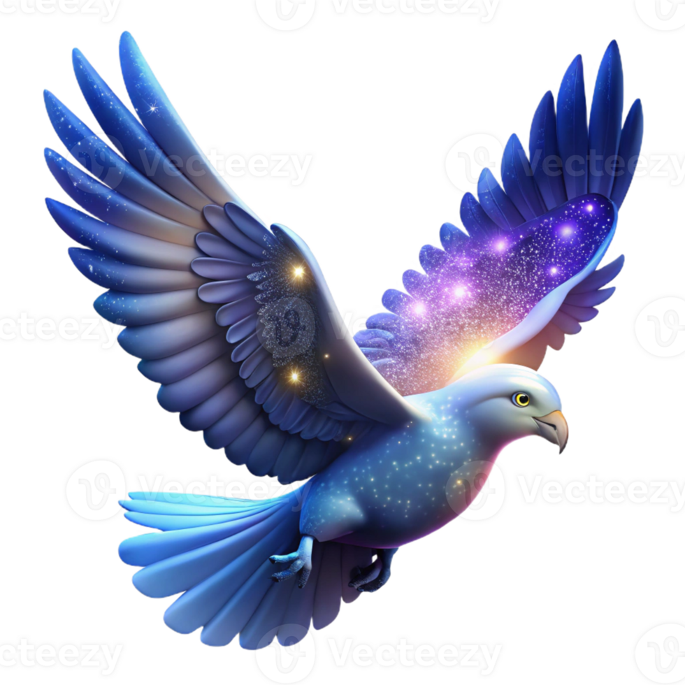 beautiful creative Cosmic Bird Illustration authentic png