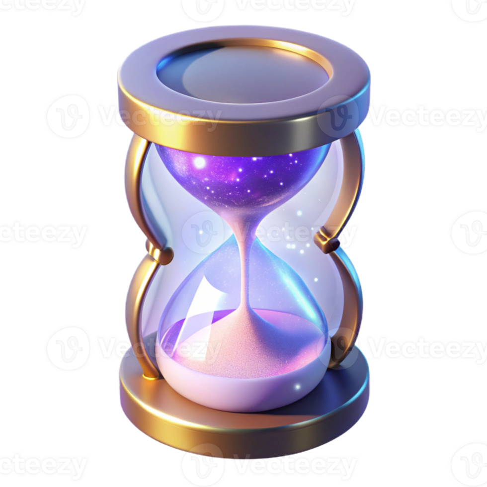 magnificent rustic Cosmic Hourglass 3D Render 4K png