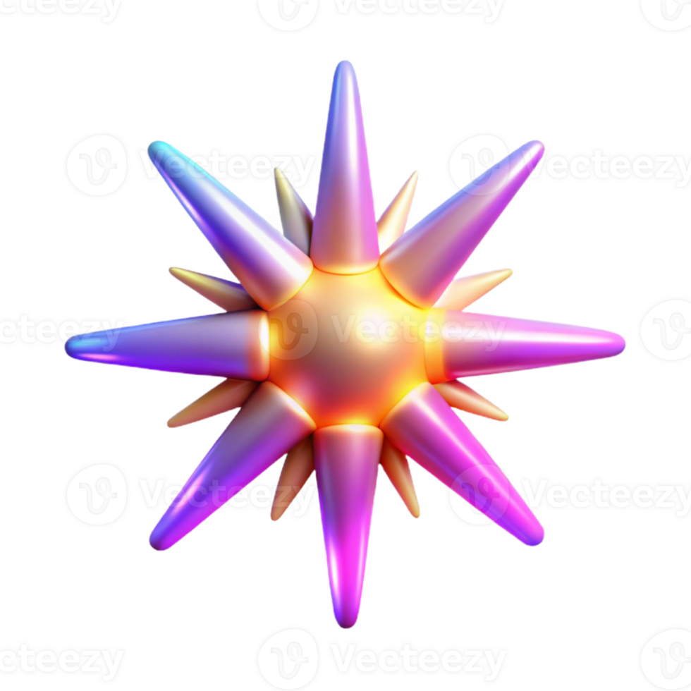 extraordinary rustic Iridescent 3D Starburst Abstract Background detailed png