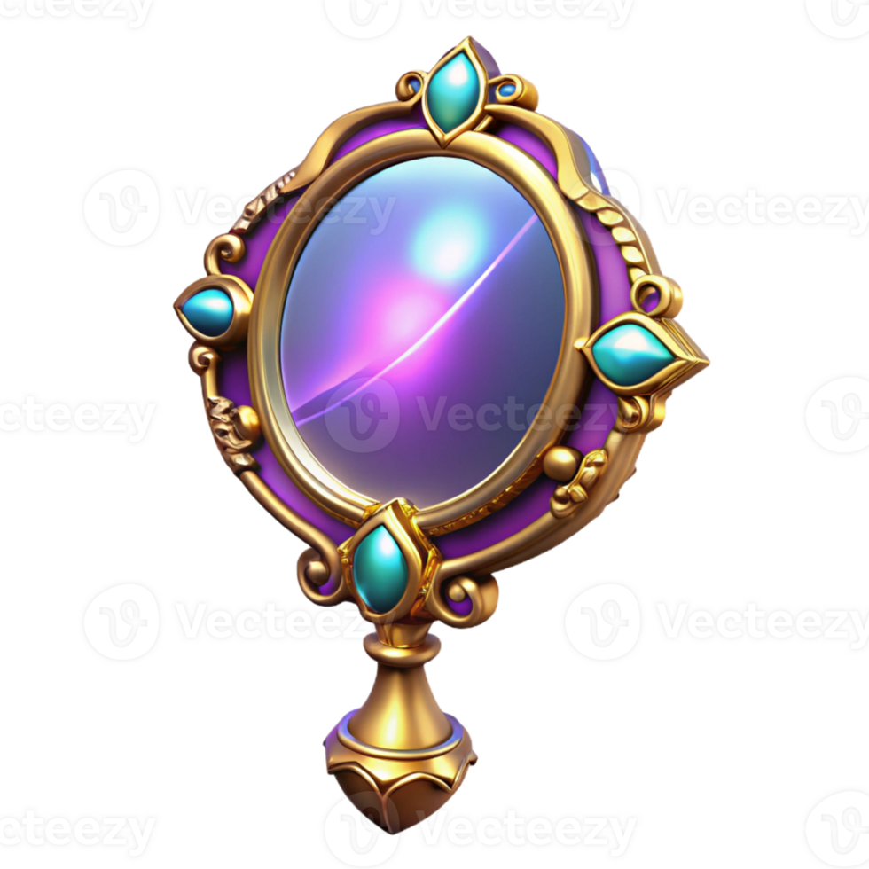beautiful creative Enchanted 3D Mirror Illustration high quality png