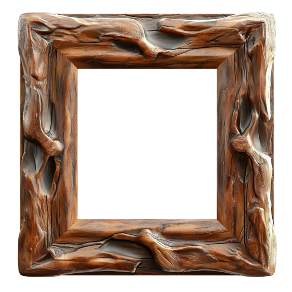 Wooden picture frame symbolizing cherished memories elegance and timeless display png