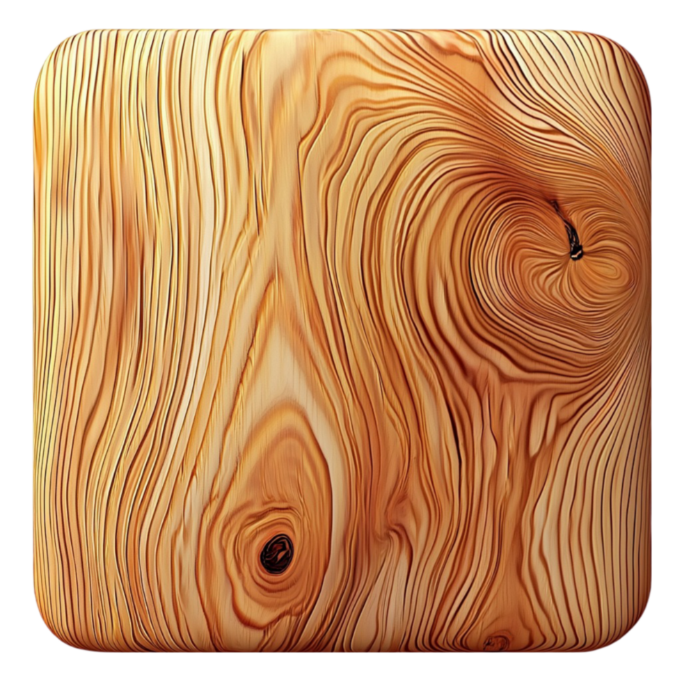 Smooth wooden surface with a swirling grain pattern and a polished golden brown finish png