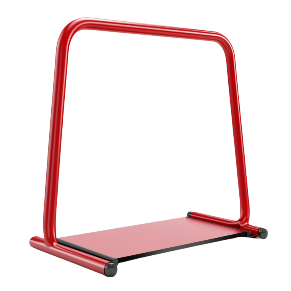 Red Exercise Stand for Fitness Training png
