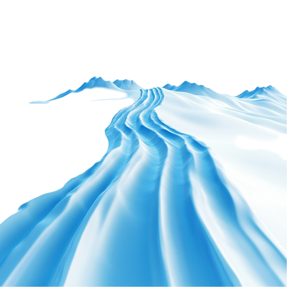 Abstract Mountain Range with Flowing River png