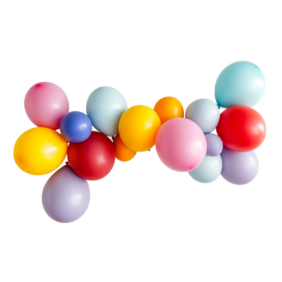 Colorful Balloons on Transparent Background png
