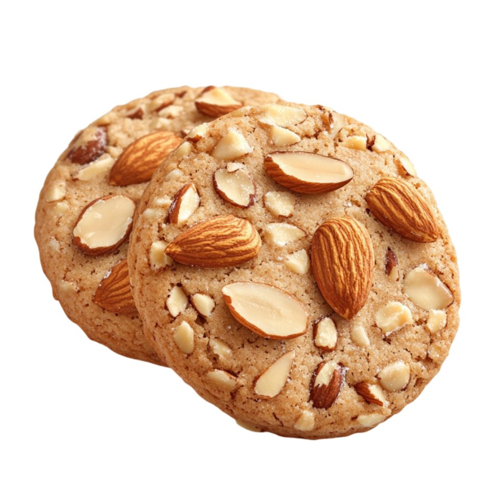 Almond Cookies on Transparent Background png