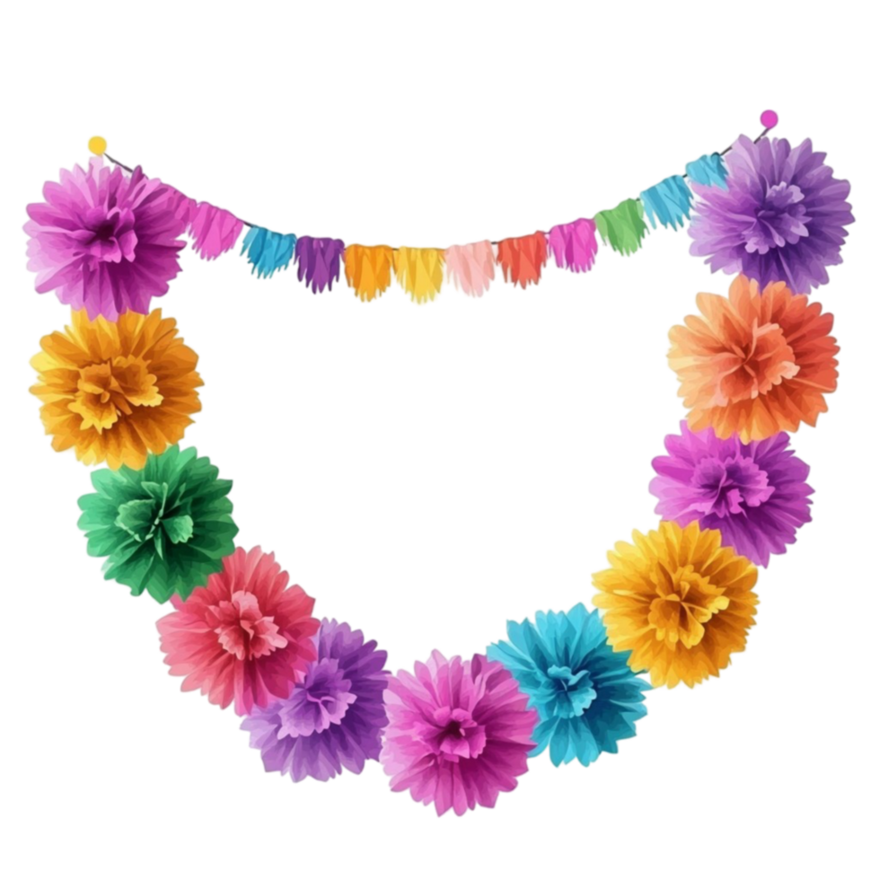 Colorful Paper Flowers png