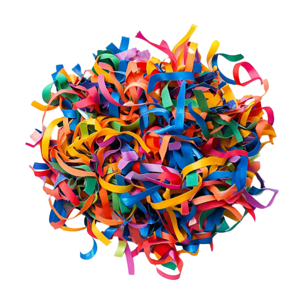 Pile of Colorful Streamers png