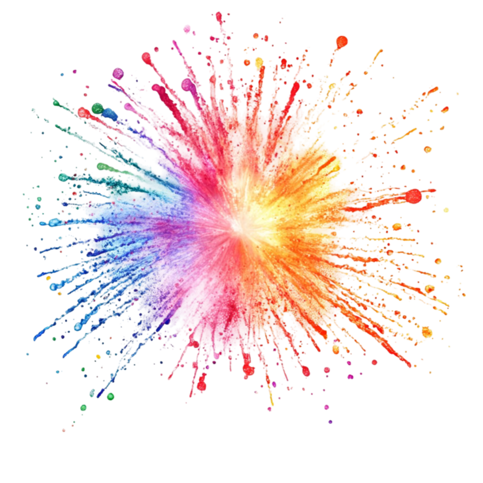 Colorful Explosion of Paint png