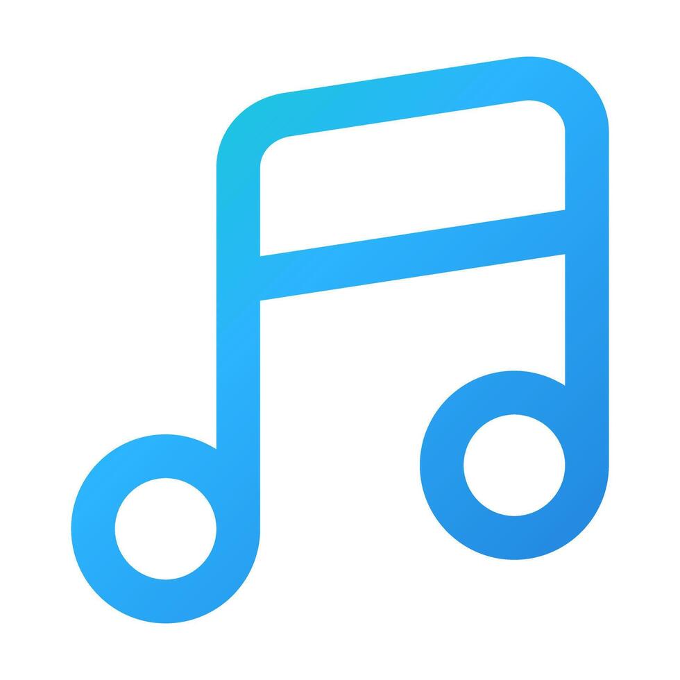 Stylized Music Note Icon in Contemporary Art Style vector