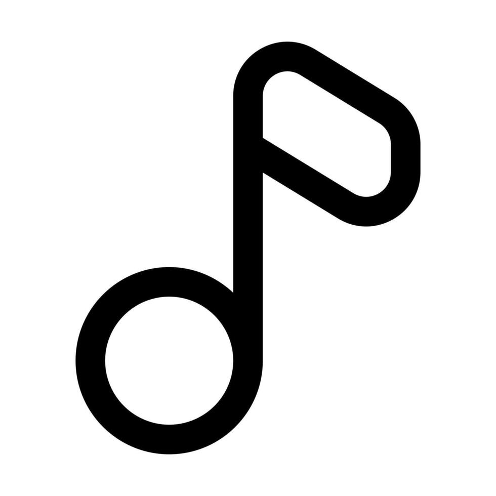 Playful Music Note Symbol in Illustration Style vector