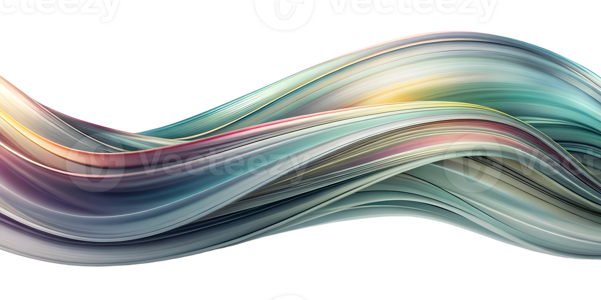 Abstract patterns of swirling shapes and vibrant color on transparency background png