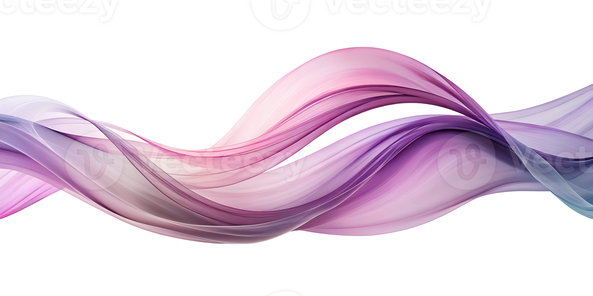 Abstract patterns of swirling shapes pastel pink and lavender wave on transparent background png