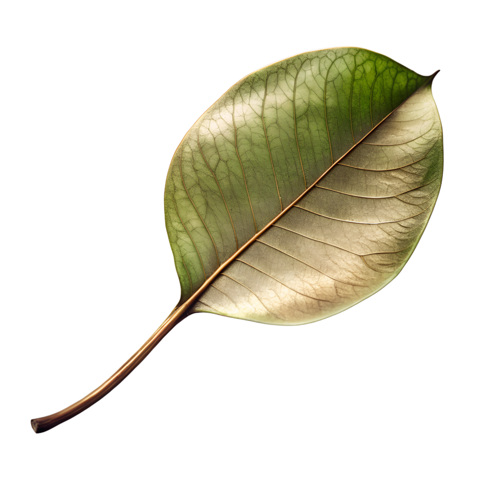 Large leaf like object with a vein like pattern isolated on transparent background png