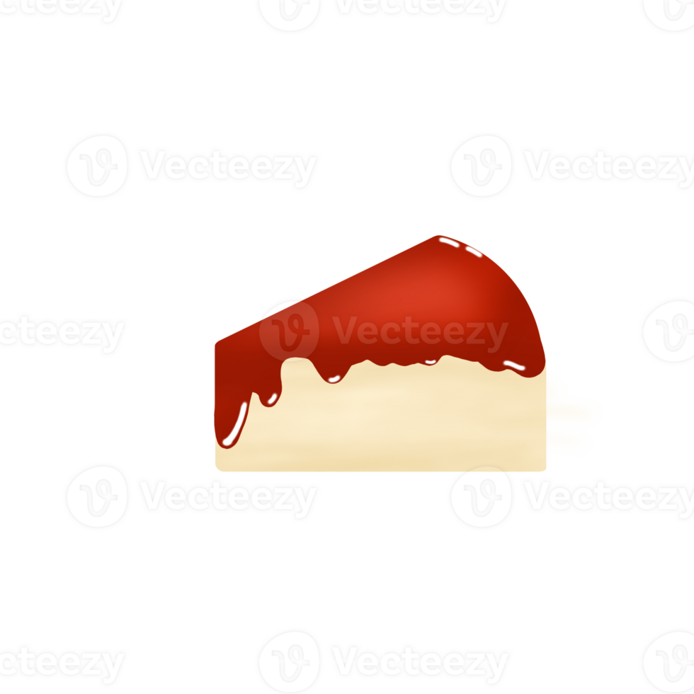 Cheesecake strawberry jam on the top png