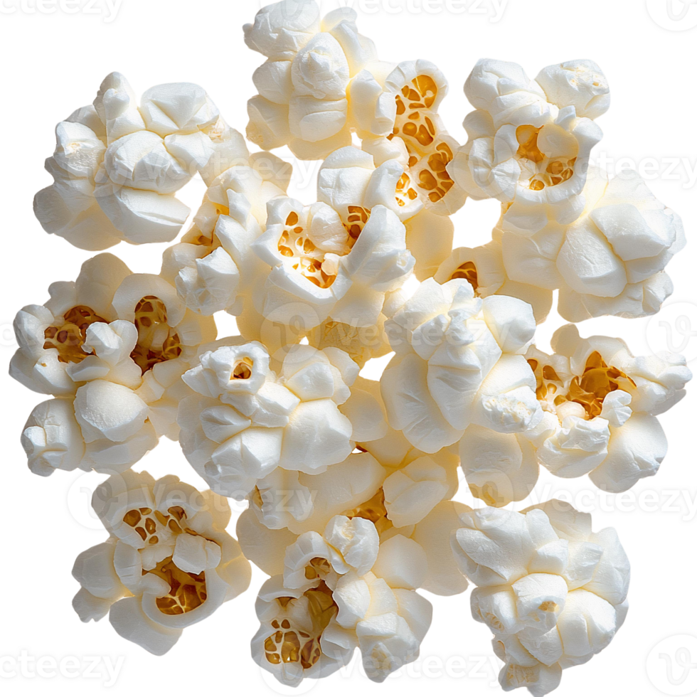Popcorn pile on transparent background png