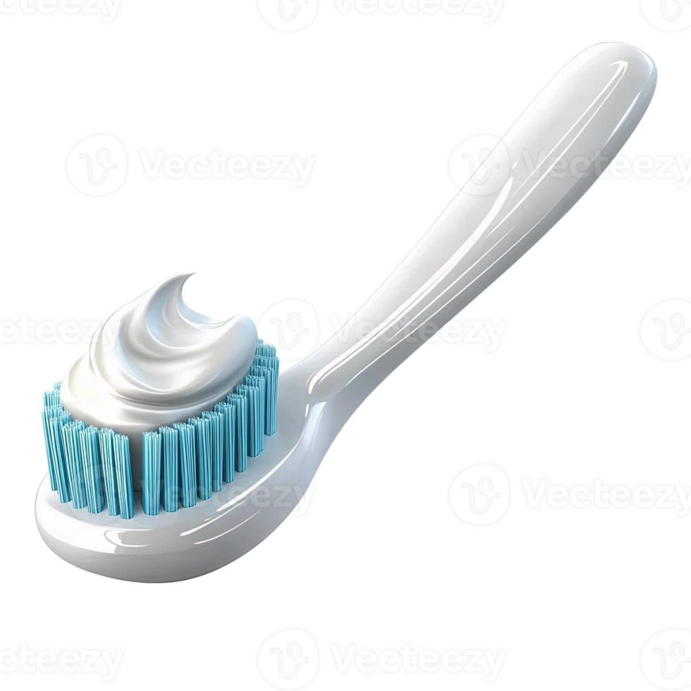 Toothbrush with toothpaste on transparent background png
