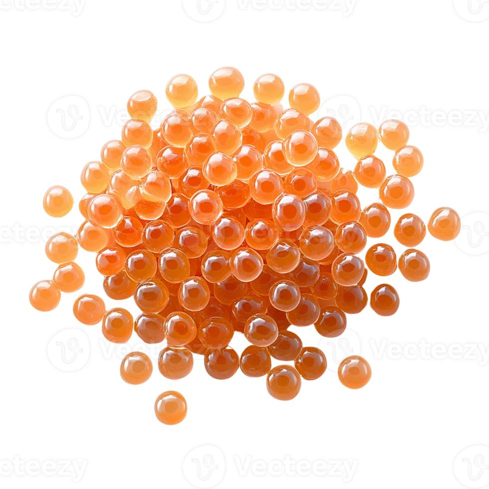 Salmon roe pile isolated on transparent background png
