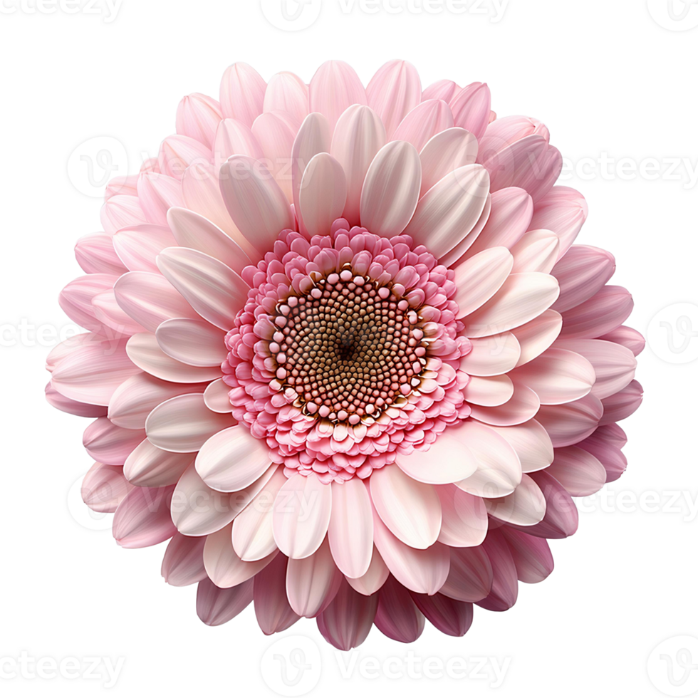 Elegant Pink Gerbera Daisy Flower Isolated on Transparent Background png