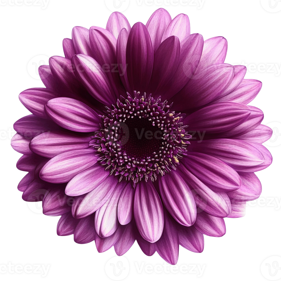 Purple gerbera daisy flower on Transparent Background png