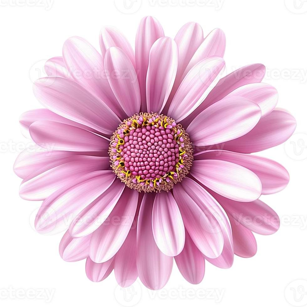 Pink daisy flower on Transparent Background png