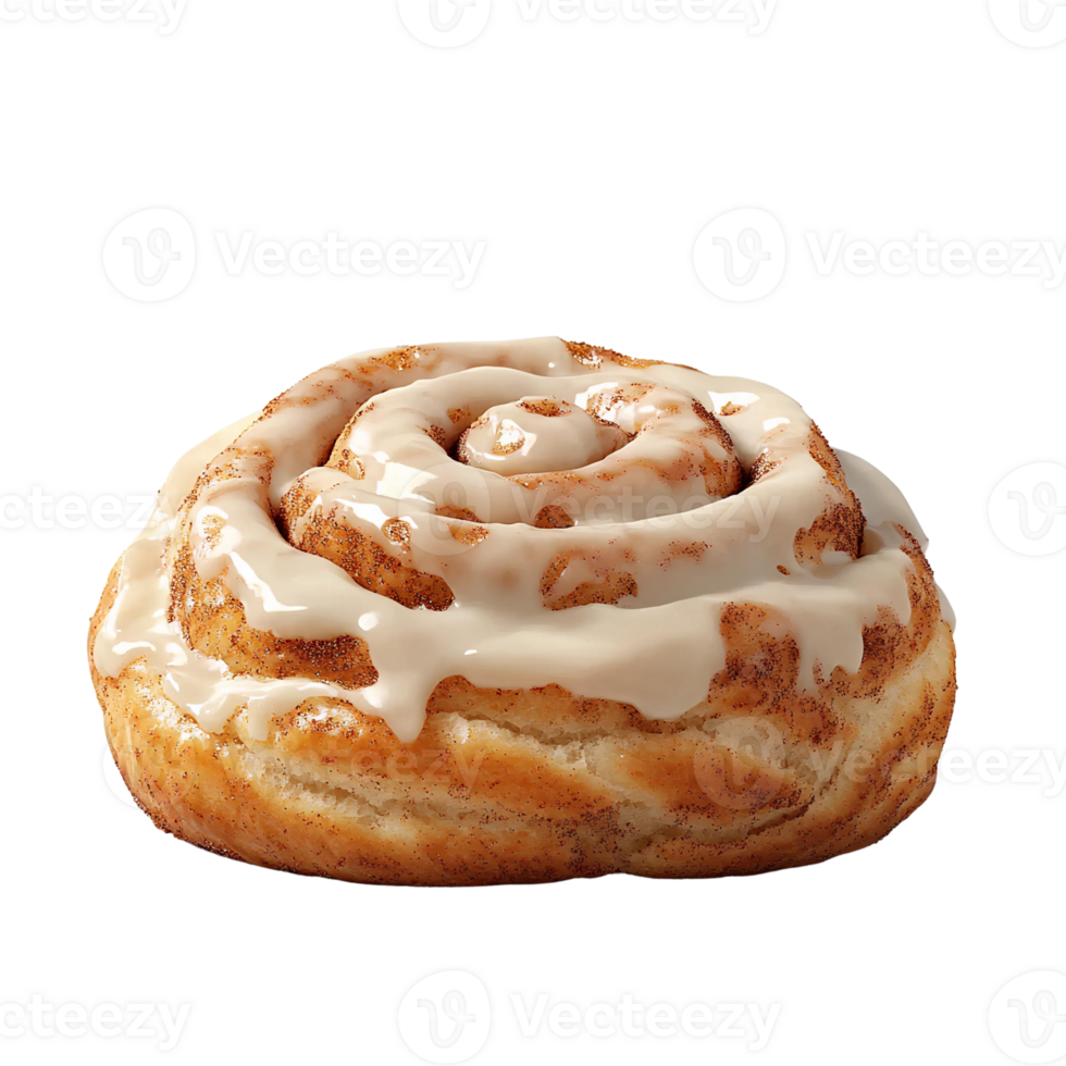 Cinnamon roll with cream cheese glaze Oyster mushrooms cluster on transparent background png