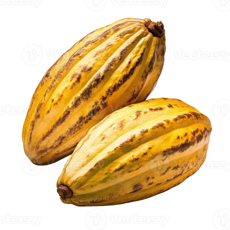 Cocoa pods isolated on on transparent background png