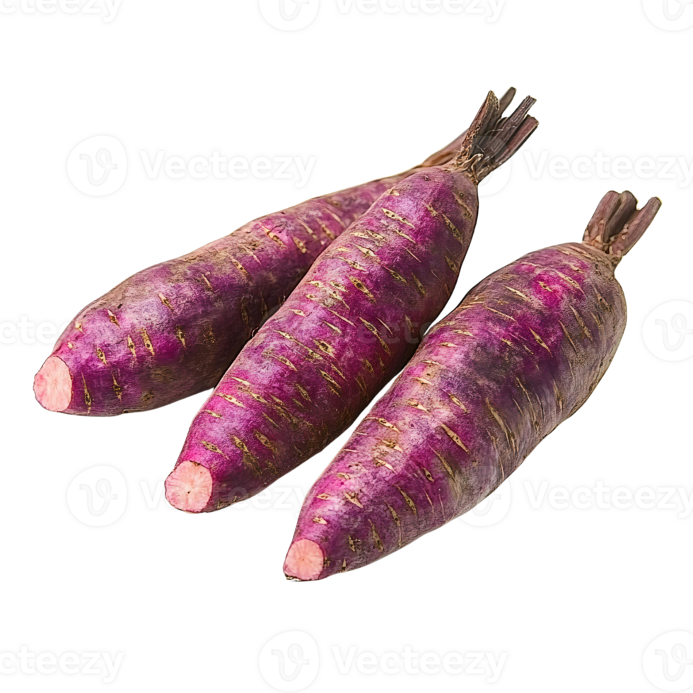 Purple sweet potatoes on transparent background png