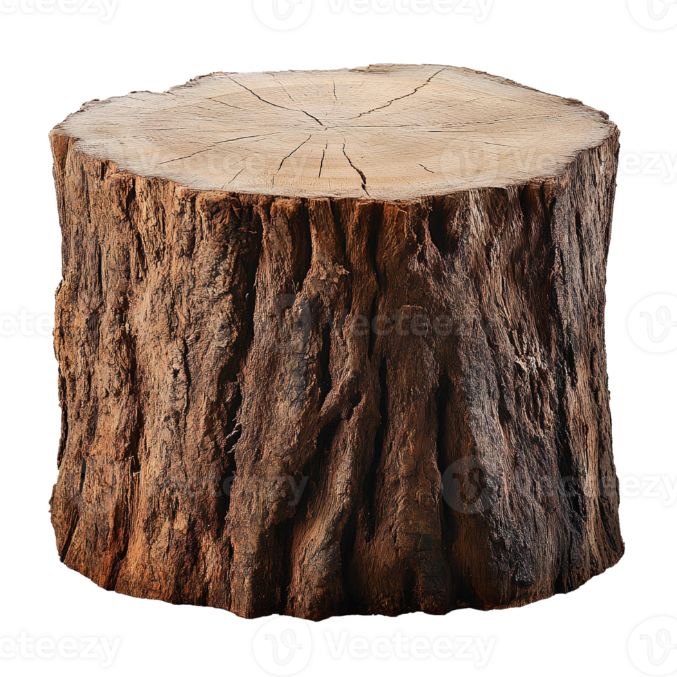 Tree stump cross section isolated on transparent background png