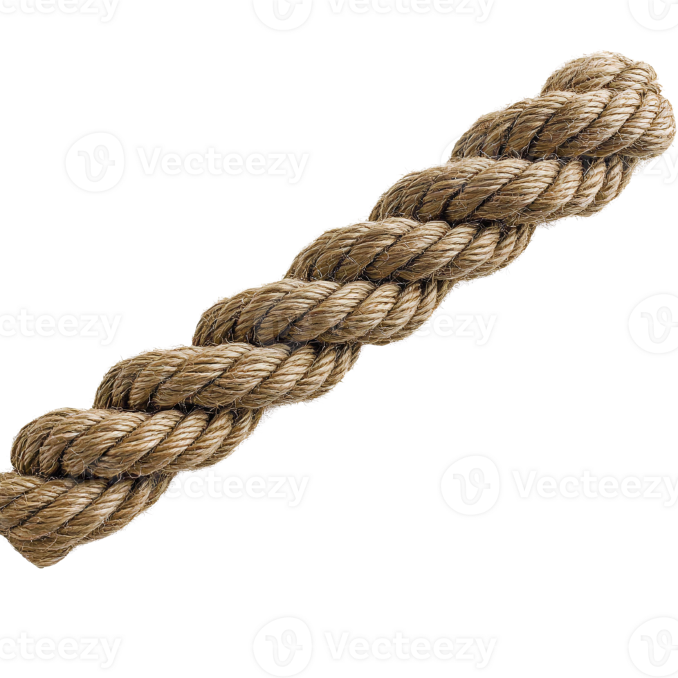 beige twisted rope on transparent background png