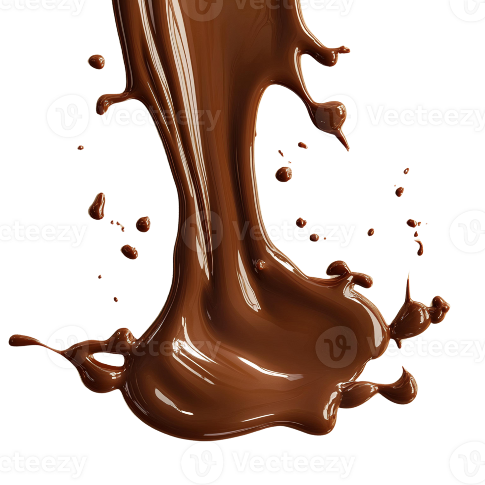 Chocolate splash on transparent background png
