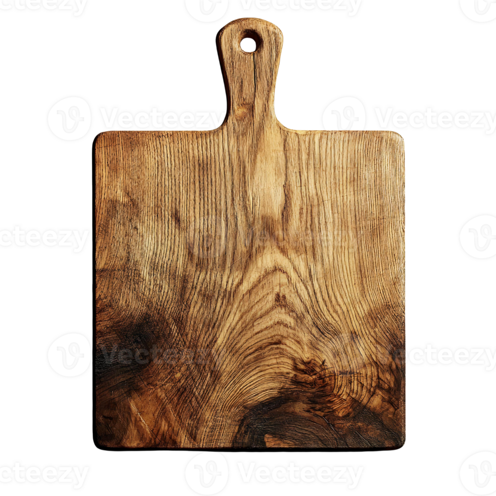 Cutting board front view full body isolate on transparent background png