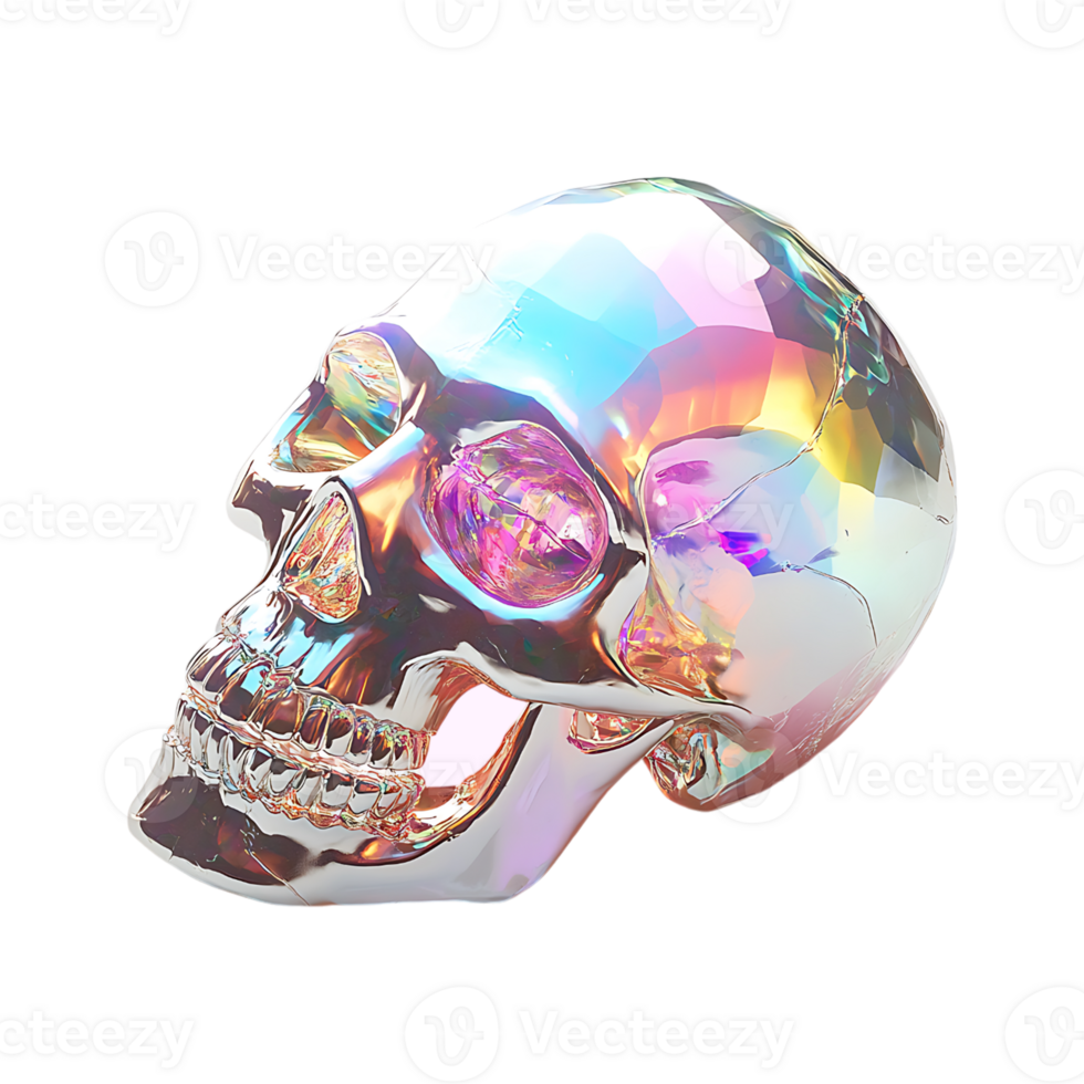 Diamond skull image png