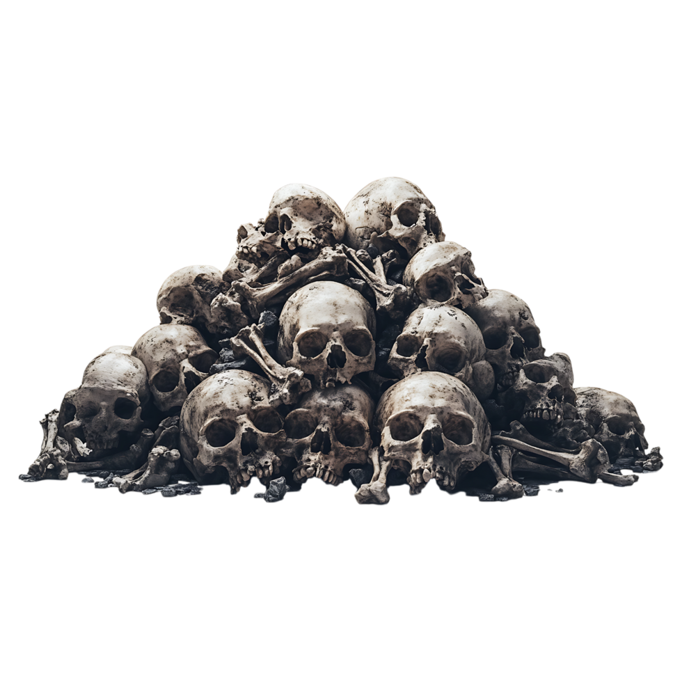 A pile of skulls png