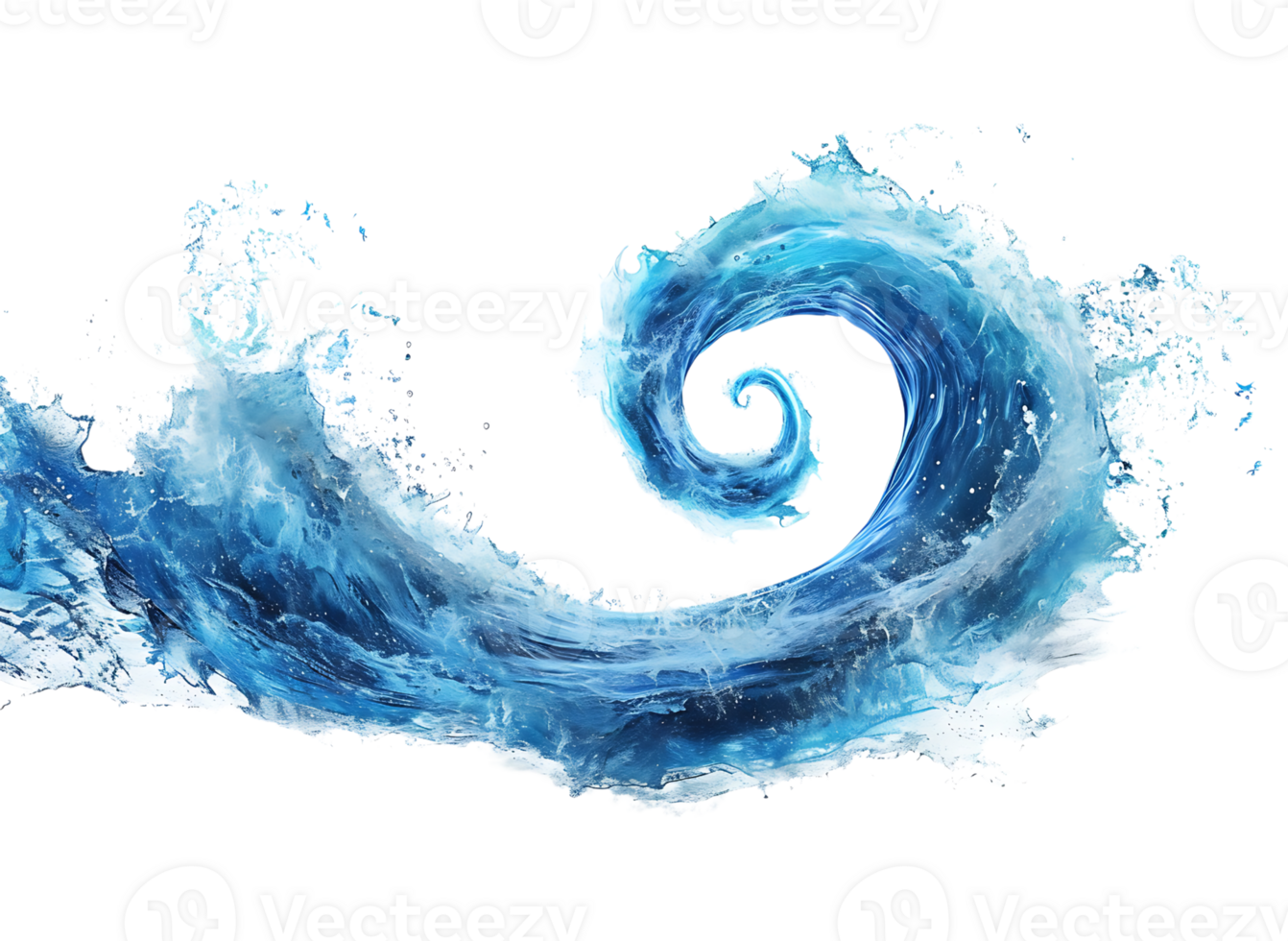 Blue wave transparent background png