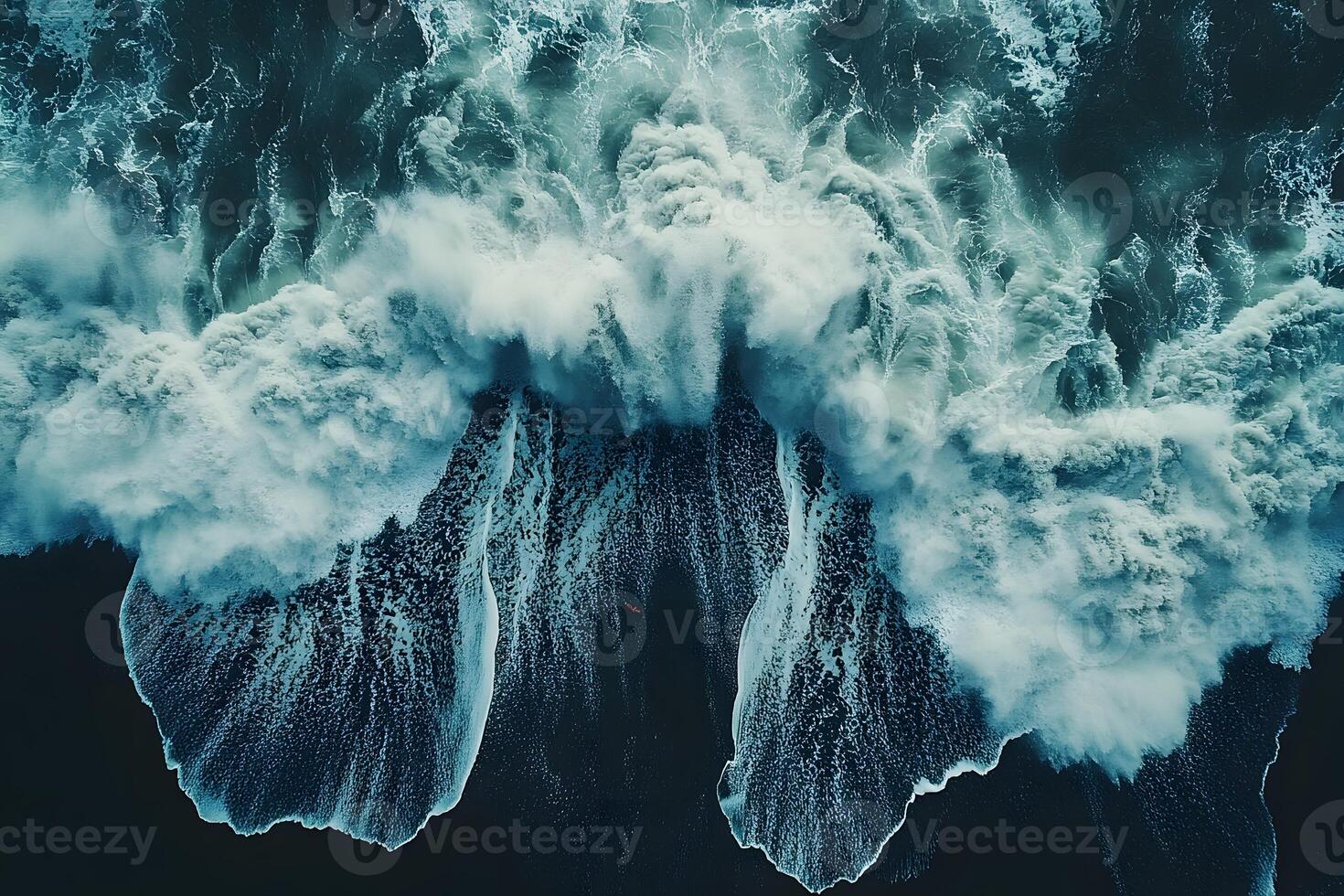 Majestic Ocean Waves in Motion - Aerial View for Coastal Decor and Ocean-Themed Designs photo