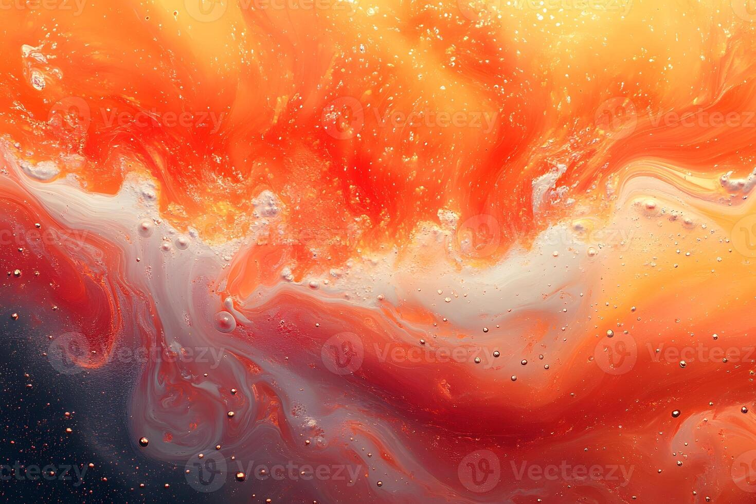 Vibrant Abstract Fluid Art with Fiery Hues and Textured Patterns photo